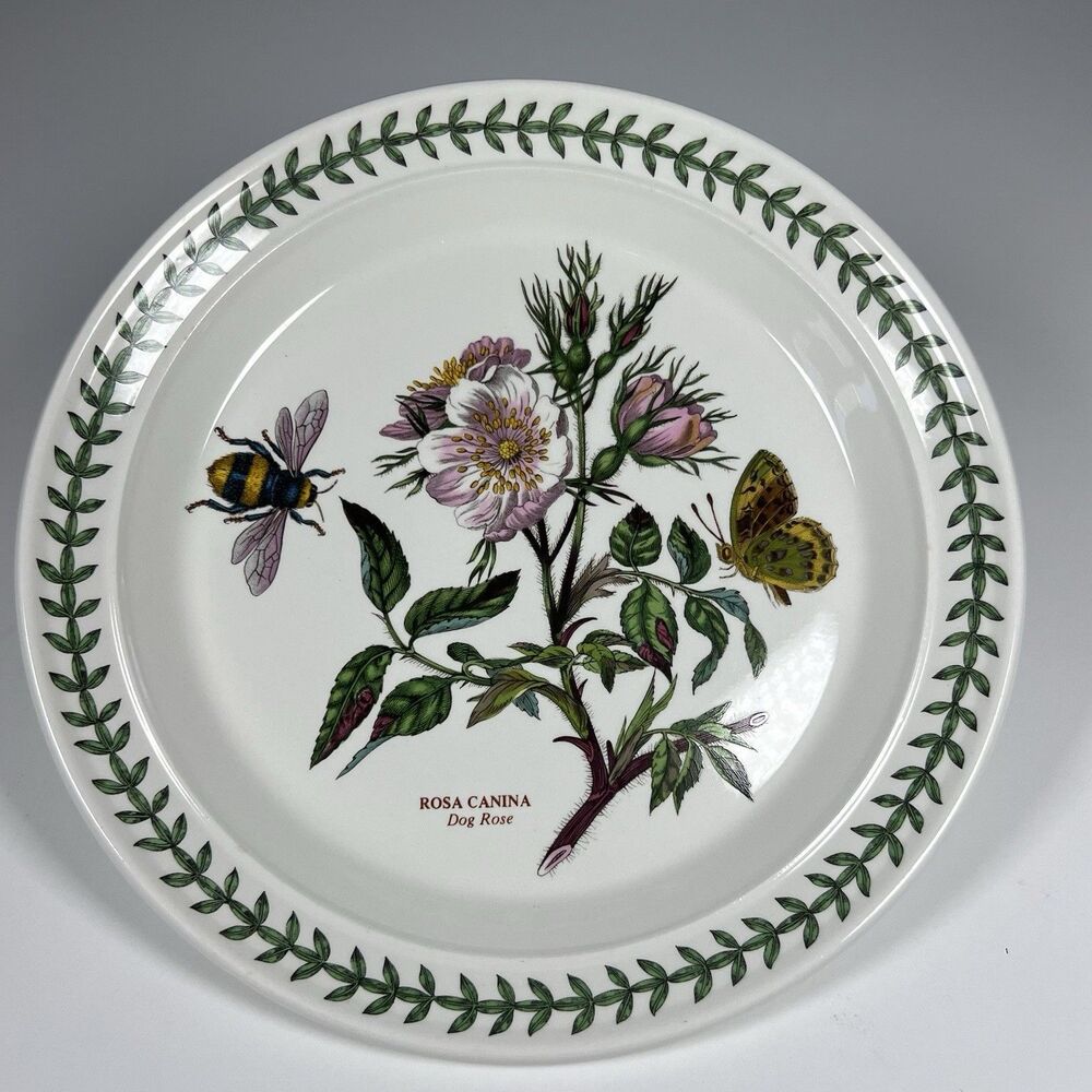 BOTANIC GARDEN Portmeirion Dog Rose Salad Plate 8.5" England Old Mark
